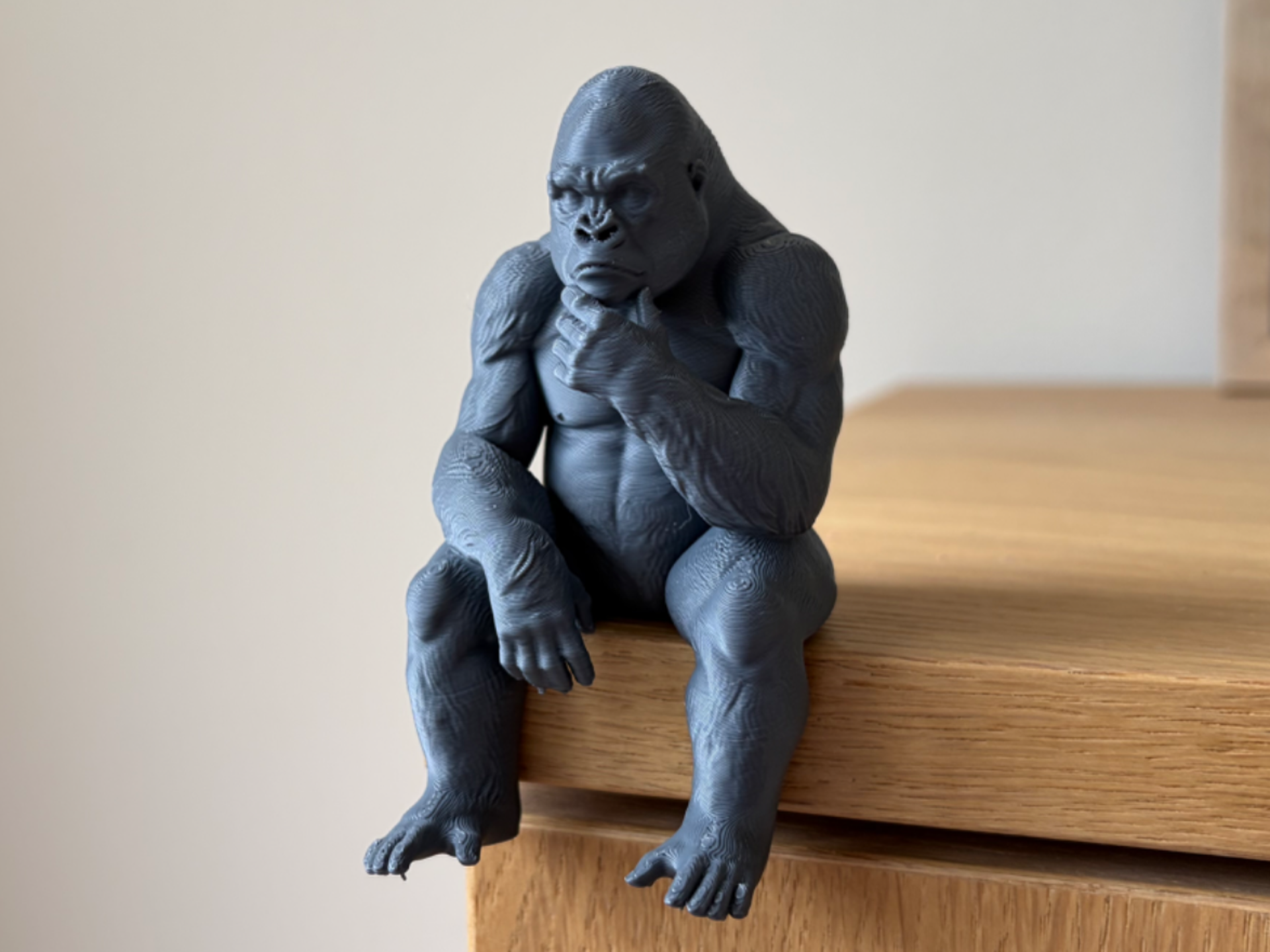 Thinking Gorilla Sitting Figure |Funny Shelf Buddy
