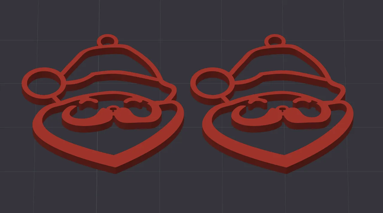Santa clause earrings view 2
