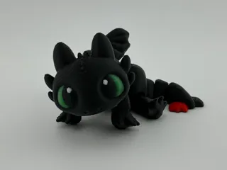Flexi Toothless Night Fury Dragon Articulated Toy