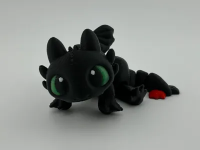 Flexi Toothless Night Fury Dragon Articulated Toy