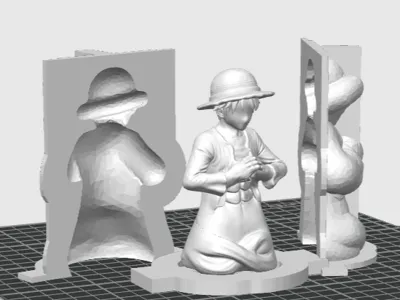Luffy  Mold & Counter Mold |Silicone Mold Ready 