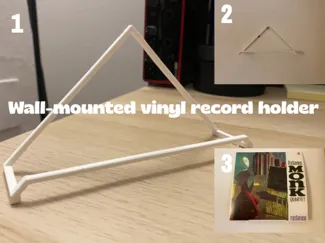 Wall-mounted vinyl record holder