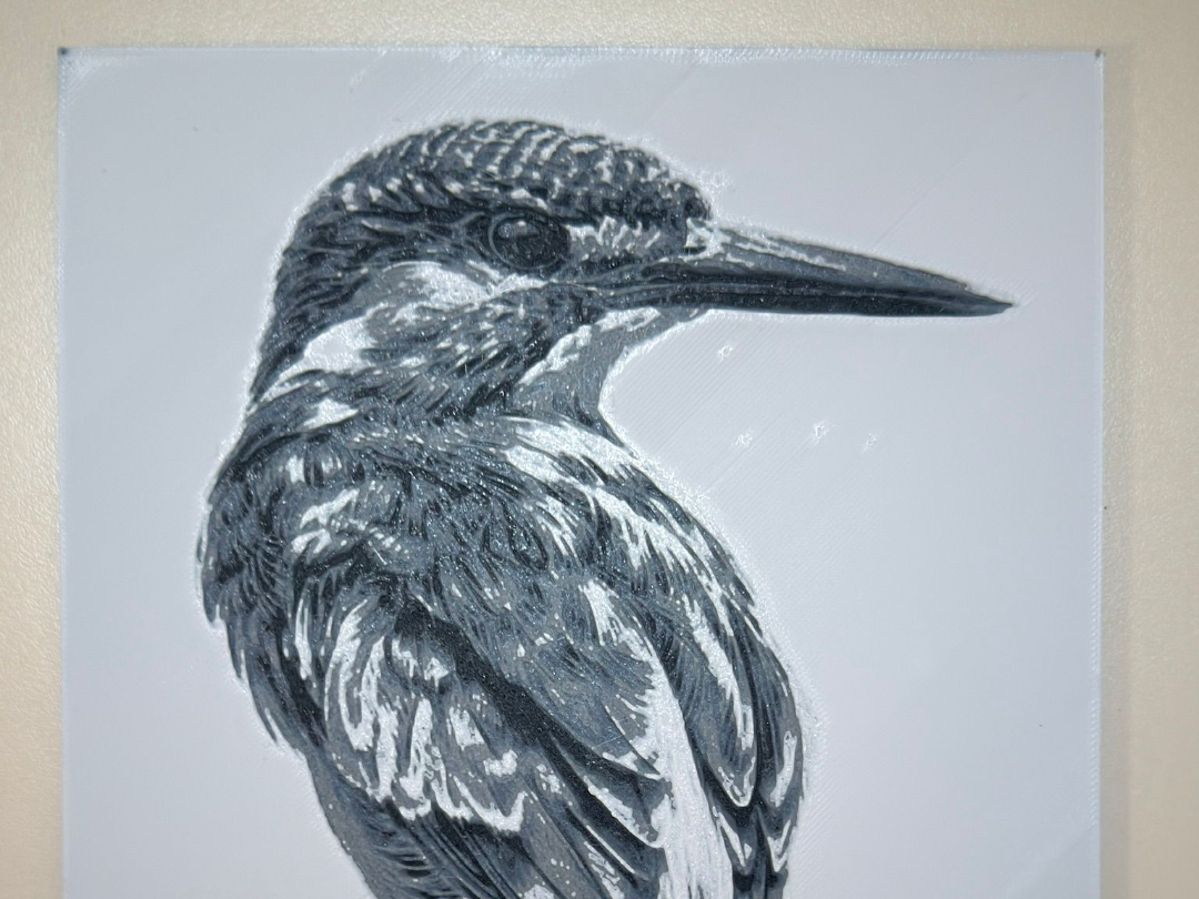 Kingfisher Bird Portrait | Elegant Hueforge Art