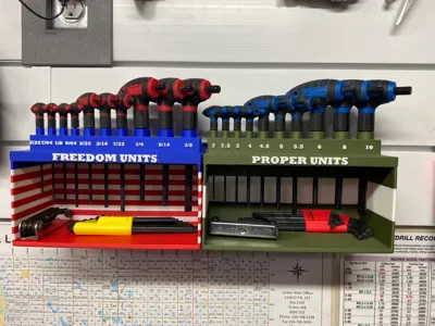 Metric Allen key holder for slatwall panels