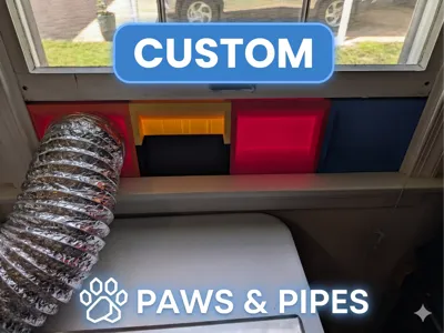 Paws&Pipes Parametric Cat Door & Pipe Window Adapt
