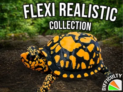 Realistic Flexi Woodland Box Turtle