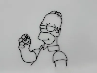 Homer Simpson eating a doughnut