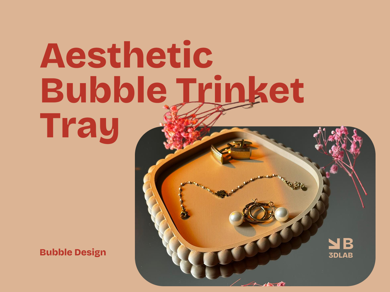 Aesthetic Bubble Trinket Tray Minimalist Organizer