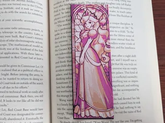 Princess Peach Stained Glass Bookmark
