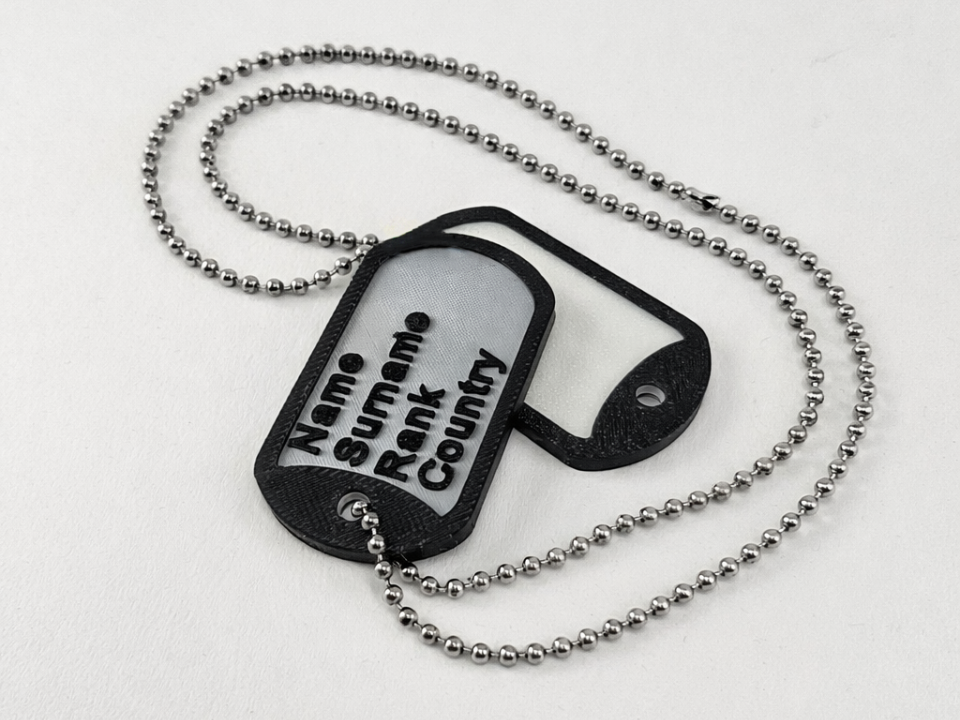 Custom Military Dog Tag Keychain