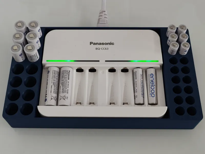 Panasonic BQ-CC63 charger + Eneloop battery holder