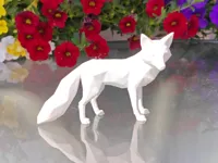 low poly fox