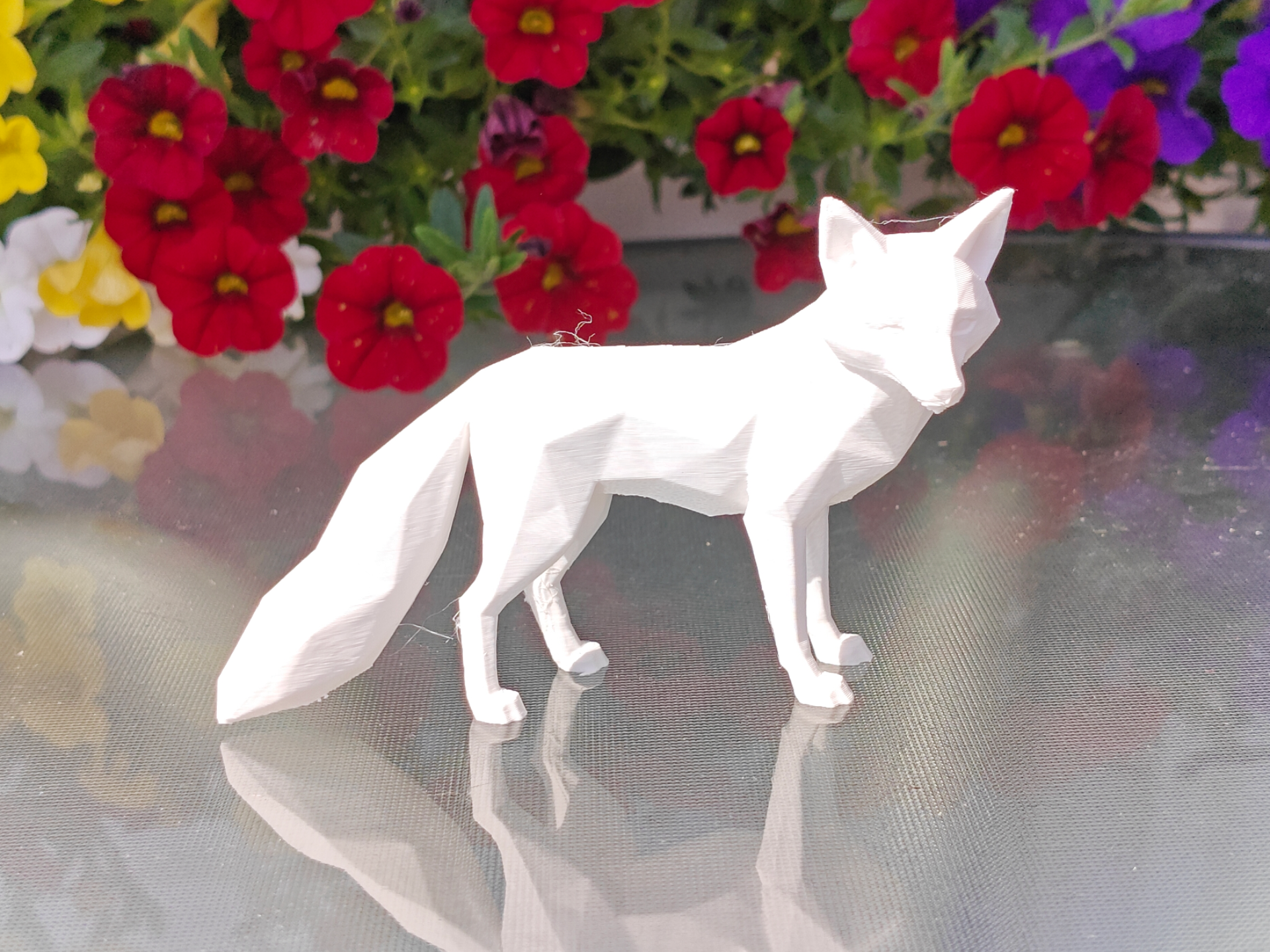 Geometric Low Poly Fox Figurine