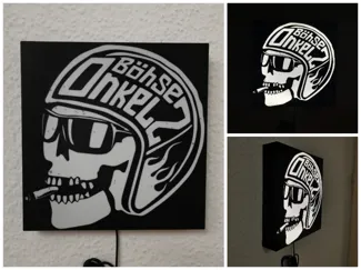 Böhse Onkelz Helm Lichtbox