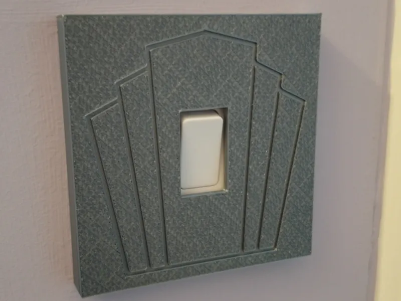 UK light switch cover plate Art Deco