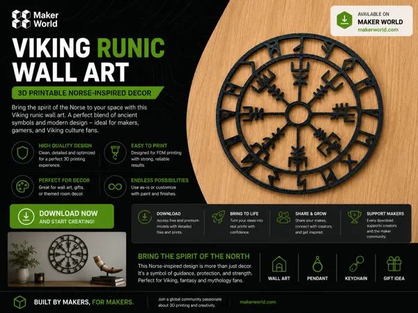 Décoration murale runes vikings