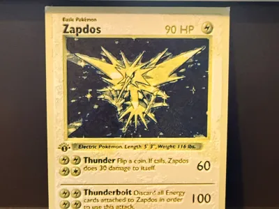 Zapdos Pokemon Card- Hueforge