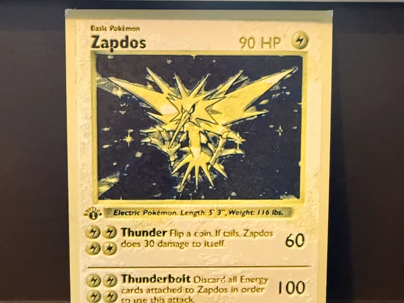 Zapdos Pokemon Card- Hueforge