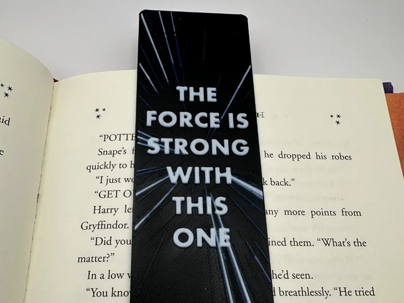 The Force is Strong Star Wars Bookmark