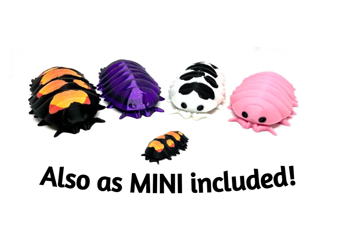 Articulated Isopod - Porcellio laevis, also MINI! by Insectium3D MakerWorld: Download Free 3D Models - 3D model önizlemesi
