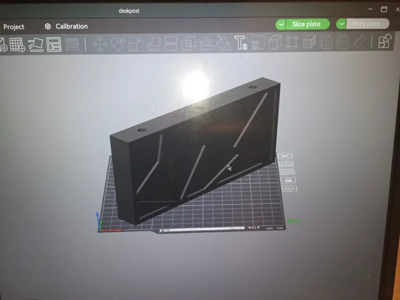 Desk Shelf Leg (without shelf slot)
