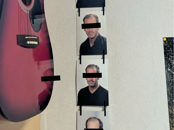 Portrait Bilder Halterung mit wenig Material