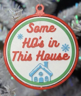 Ho's in this House Spinning Xmas Ornament