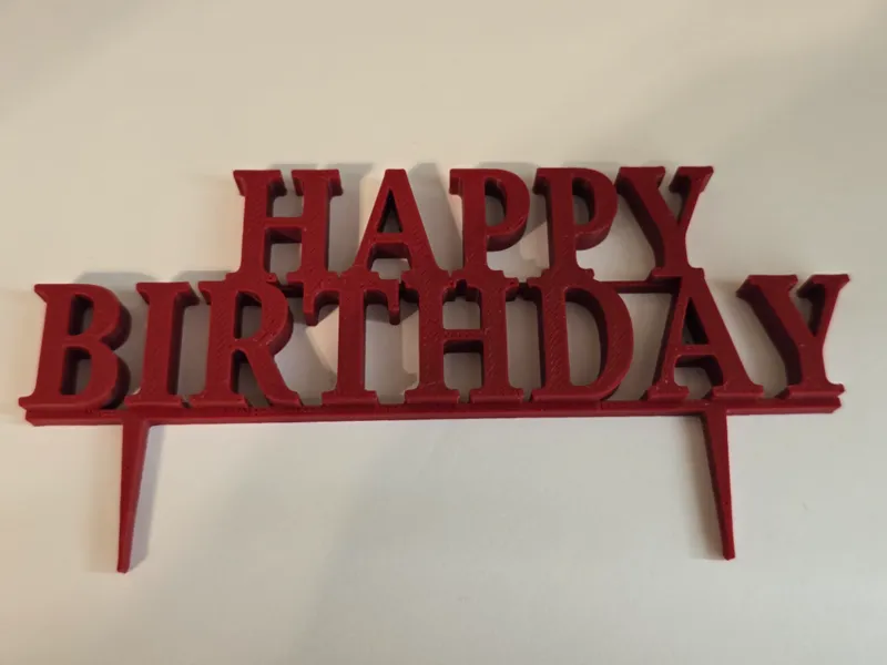 Happy Birthday Cake Topper