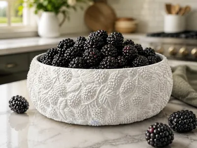 Blackberry Bramble Bowl – Botanical Textured
