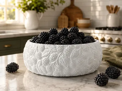 Blackberry Bramble Bowl – Botanical Textured