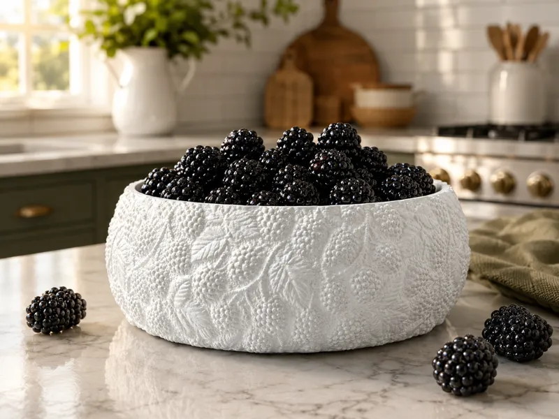 Blackberry Bramble Bowl – Botanical Textured