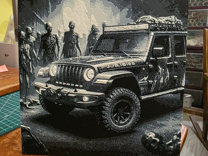 Apocalyptic Jeep HueForge V2