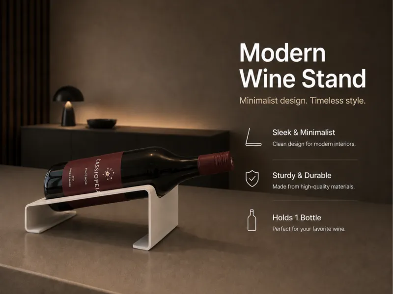 Modern Wine Stand | Minimalist Bottle Holder
