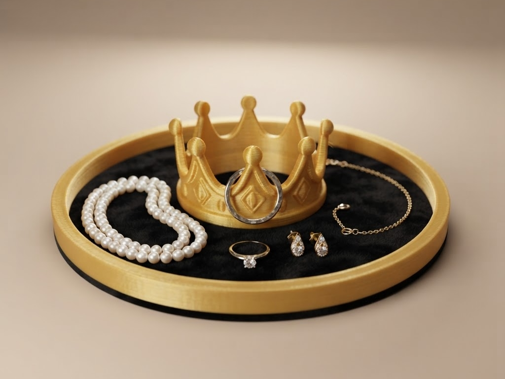 Crown Jewelry Tray | Ring Accessory Dish Organizer