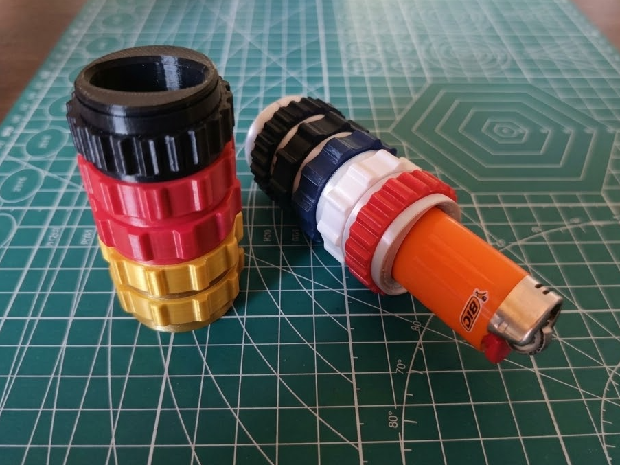 BIC Lighter sleeve Flags fidget 3D model