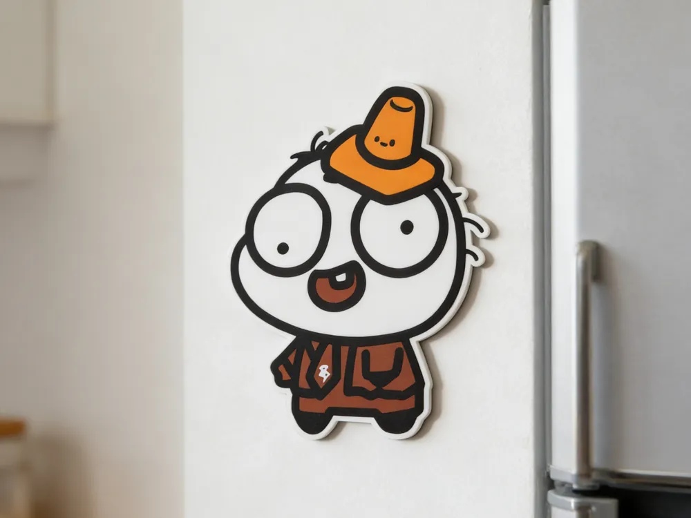 Roadblock Zombie Multi-Color Print Fridge Magnet - Cute Cartoon Badge ...