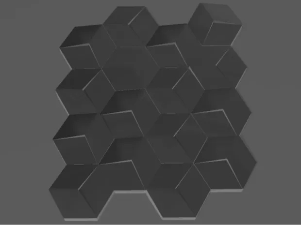Hexagonal 3D Wall Structure
