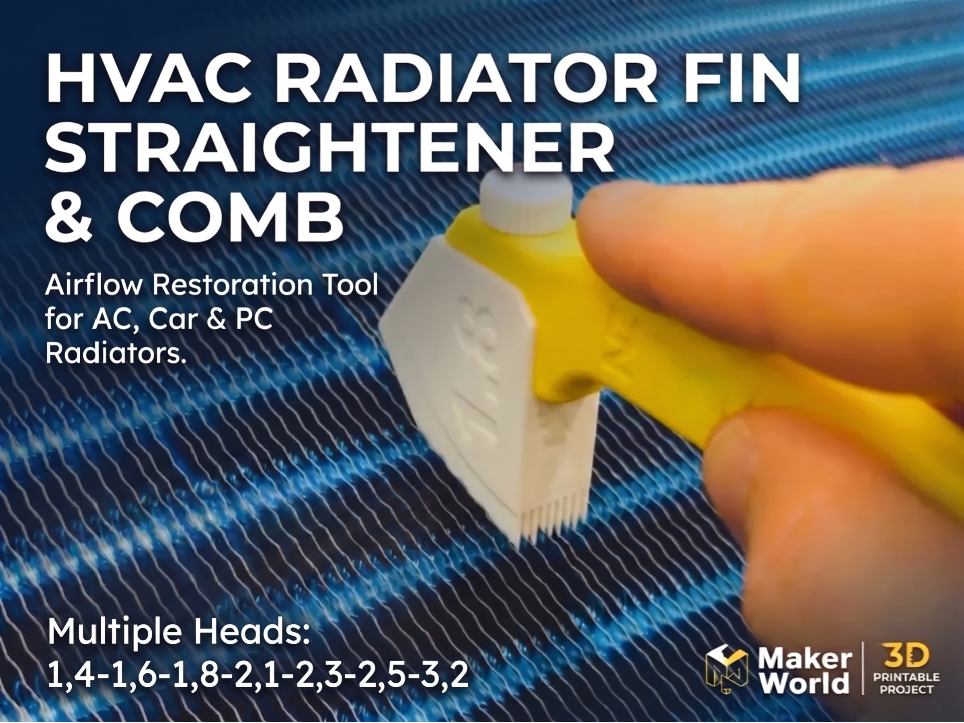 HVAC & Radiator Fin Straightener Comb