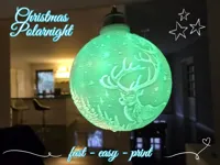 Boule de Noël lithophane aurores boréales — photo 2
