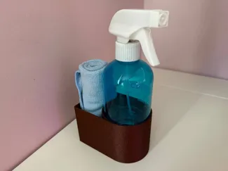 Bottle and cloth holder