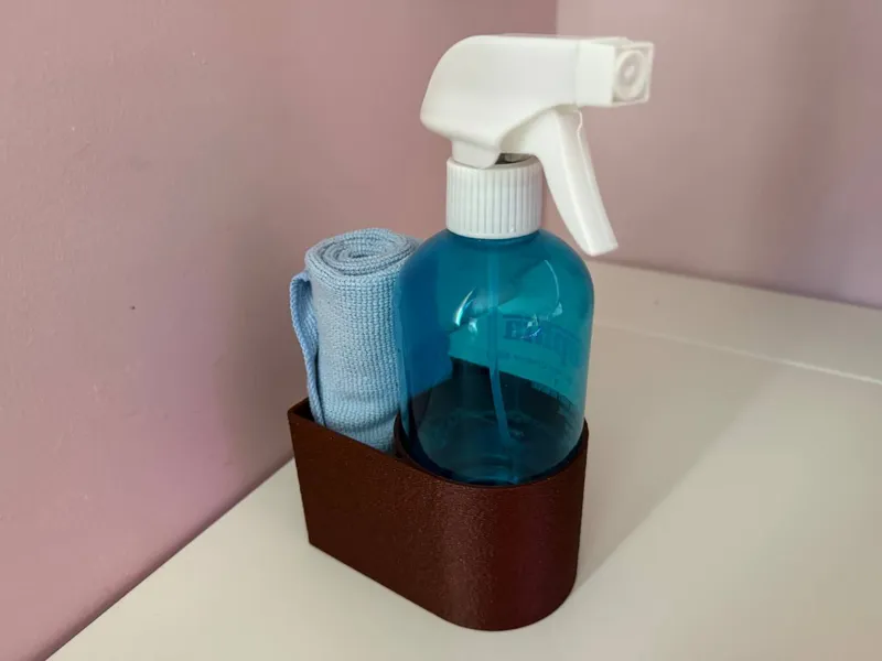 Bottle and cloth holder