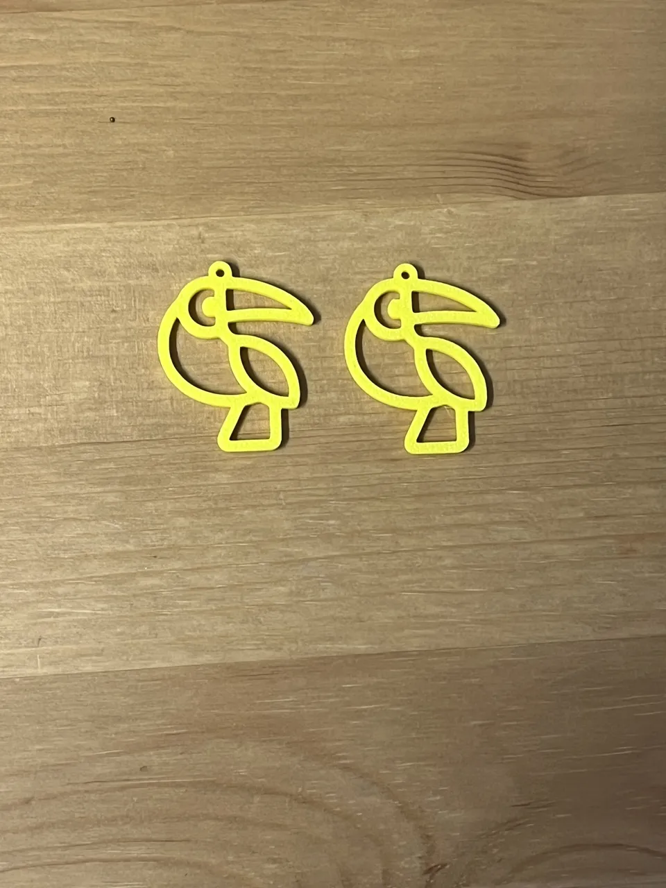 toucan bird earrings view 2