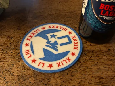 New England Patriots Super Bowl 100mm Coasters