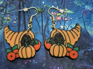 Thanksgiving Cornucopia Earrings