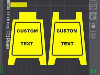 Customizable caution sign