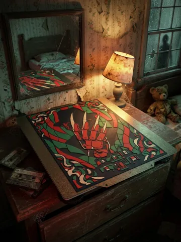 Cuadro decorativo en 3D: Freddy Krueger Stained Glass Wall Art — vista de referencia 4