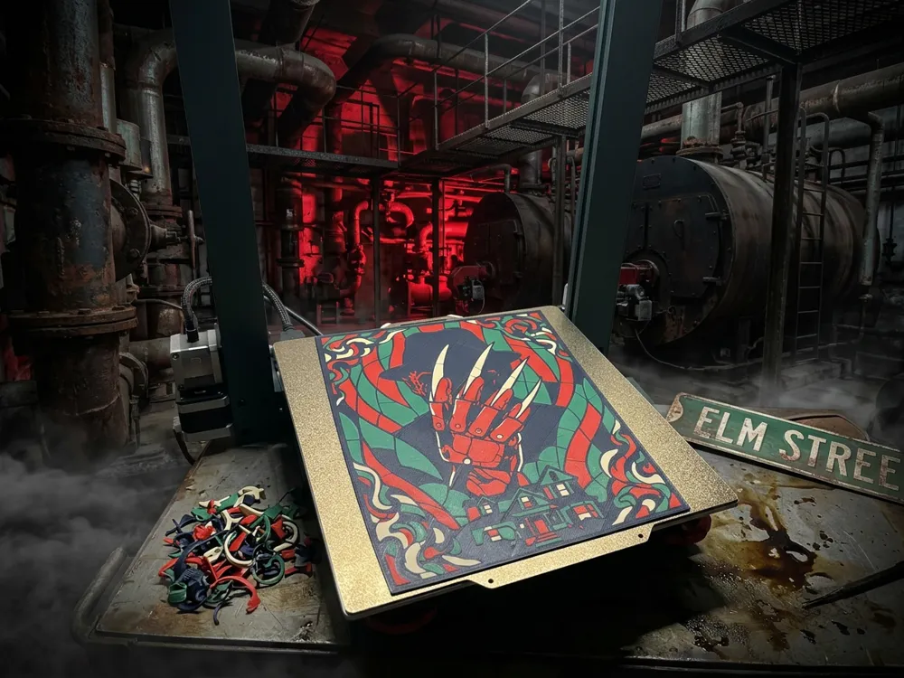 Cuadro decorativo en 3D: Freddy Krueger Stained Glass Wall Art. Referencia del modelo original.