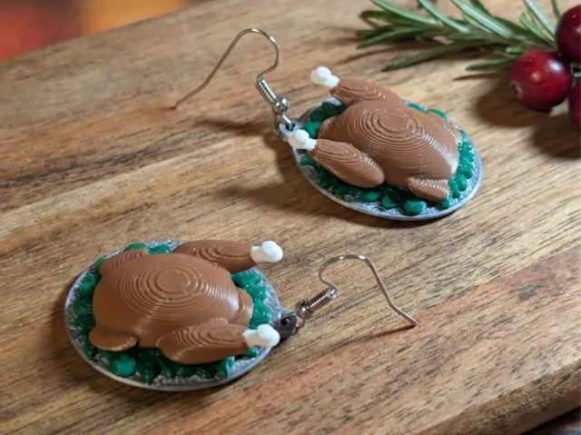 Turkey Platter Earrings