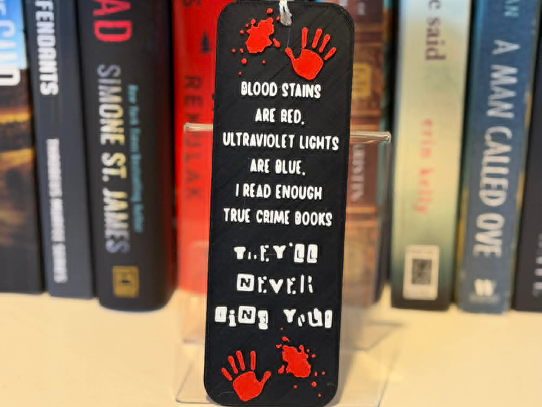 Bookmark - Bloodstains are red