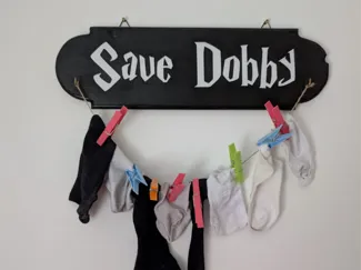 Save Dobby: Odd Sock Line Sign - No AMS - No Glue